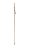 Hiking Sturdy Staff Walking Stick with Peeled Shaft and Metal Spike