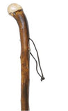 Solid Chestnut Wood Trekking Walking Stick AID Cane Rustic Root Ball Stick 46"