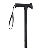 Extendable black crutch with soft touch cuff